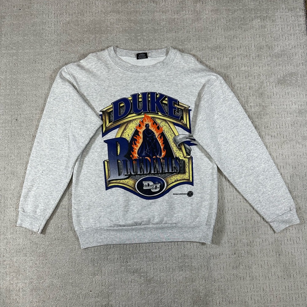 Vintage Duke Blue Devils Flames Crewneck